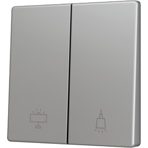 ZENNIO ZS55CSOFT22SC ZS55. Cover for Double KNX Soft push button 55x55
