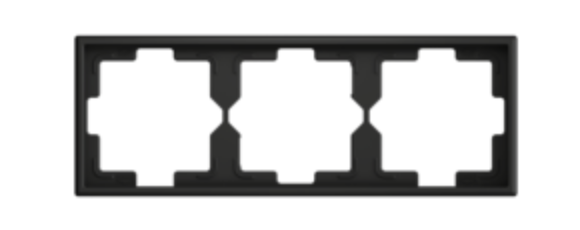 ZENNIO ZS70FM3A ZS70. 3-gang Frame - Anthracite