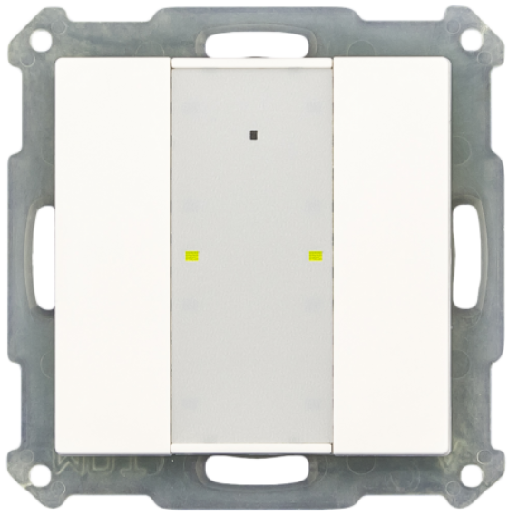 MDT RF-TA55A2.01 RF-TA55A2.01: KNX RF+ Pulsante Plus 2 volte con. Attuatore, Finitura bianca lucida