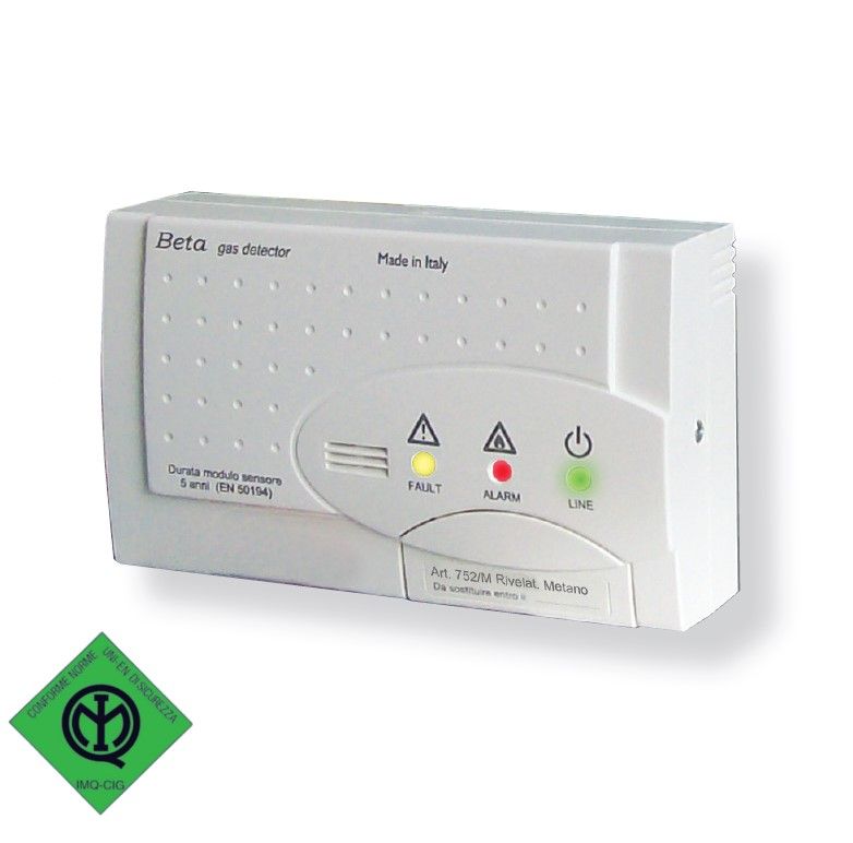 TECNOCONTROL SE333KM Domestic Beta gas detector for CH4 - sic. relay Positive - replaceable sensor - IMQ