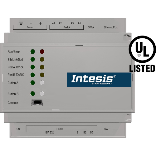 INKNXLGE016O000 Intesis Gateway Centralizzato LG VRF a KNX TP — Fino a 16 Unità Interne — Connessione via interfaccia PI485