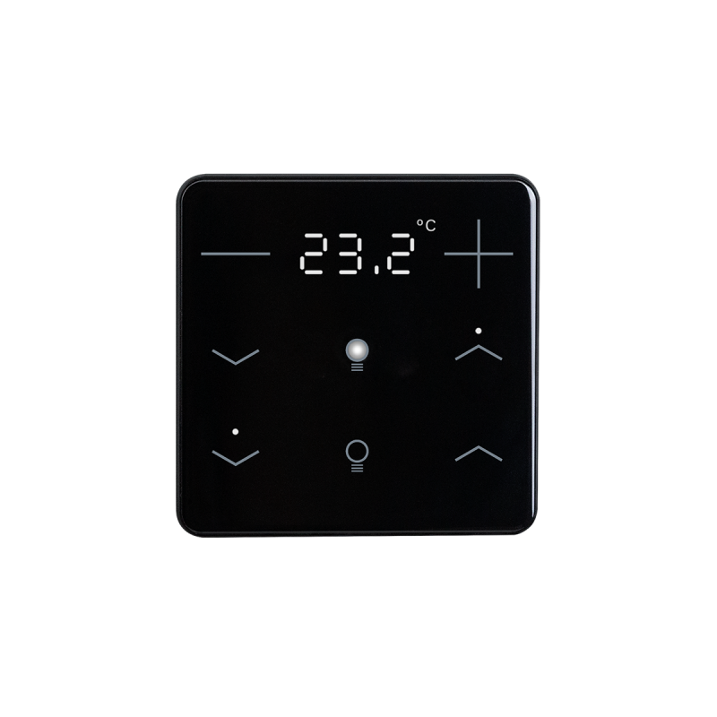 ELSNER 71174 KNX eTR 206 Light, black RAL 9005 Button for Temperature Control, 2x