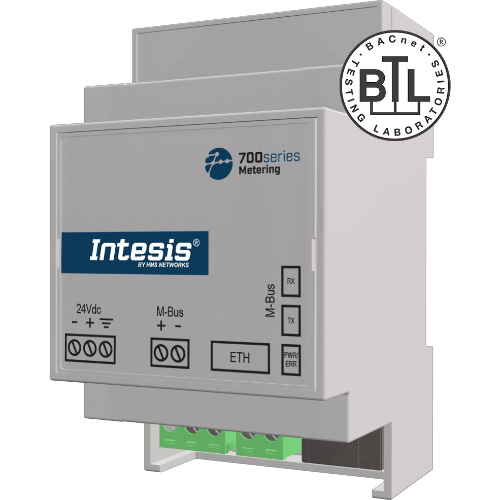 IN712MEB0500000 Gateway Intesis 700 Series per contatori M‑Bus a Modbus TCP o BACnet/IP