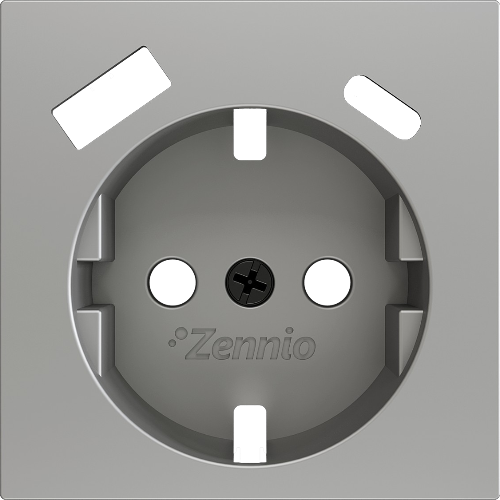 ZENNIO ZS55CSC2USS ZS55. Schuko socket cover with USB C and A 55x55 m