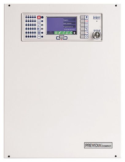 INIM FIRE PREVIDIA-C200LD Analog addressed fire alarm control unit equipped with 2 LOOP - Dark Gray Color