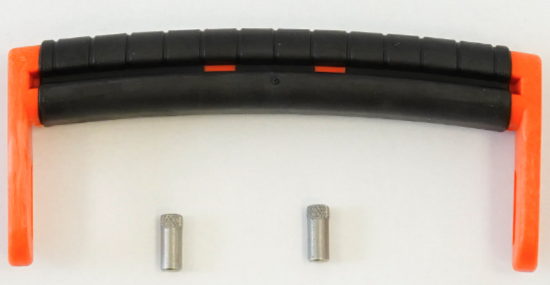 GT LINE KIN.1126 Handle, orange, black rubber coating (m