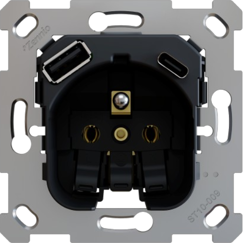 ZENNIO ZSIF2US ZS55. French socket insert 16 A / 250 V ~ with USB