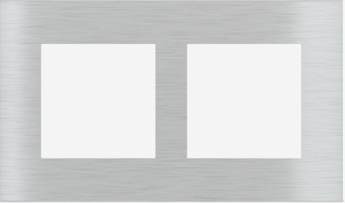 EKINEX EK-S2P-GBQ Placca Surface (71 e 20Venti ) rettangolare colore alluminio