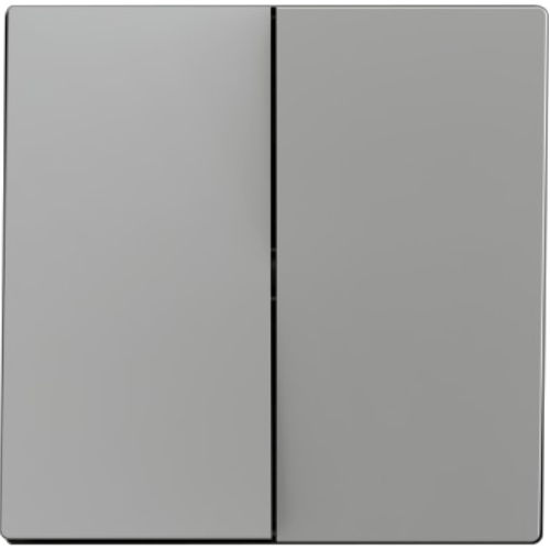 ZENNIO 830001906 ZS55. Double switch cover 55x55 mm - Silver