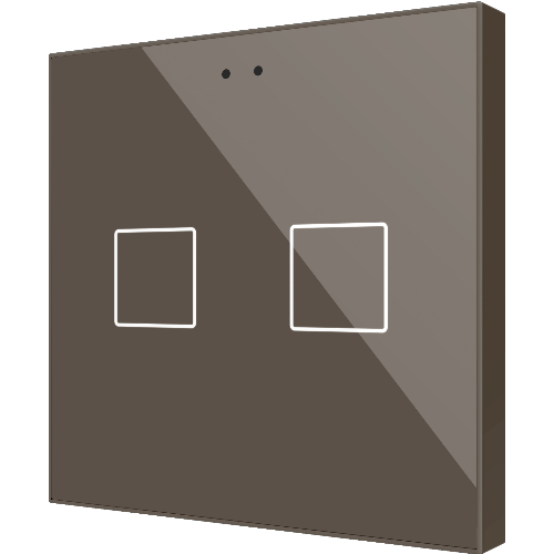 ZENNIO ZVIFR2M Flat RGB 2. Glass capacitive push button - 2 butto