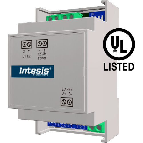 INMBSACA001I000 Intesis Gateway Bosch Commercial e VRF a Modbus RTU — 1 Unità Interna — Connessione via bus XYE — Configurazione via DIP switch