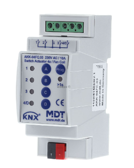MDT AKK-04FC.03 Attuatore di commutazione 4 volte, Fan coil per automazione domestica KNX AKK-04FC.03