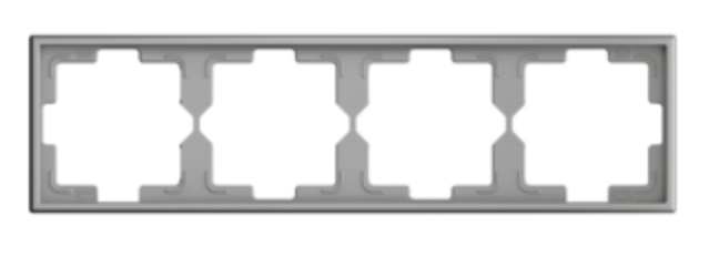 ZENNIO ZS70FM4S ZS70. 4-gang Frame - Silver