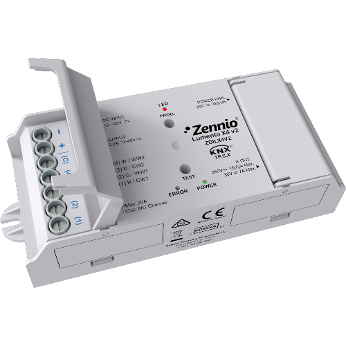 ZENNIO ZDILX4V2 LumentoX4 LED RGB contr. 4can.