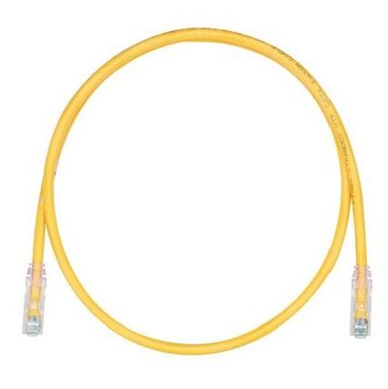 PANDUIT UTPSP3MYLY Copper Patch Cord- Cat 6- Yellow UTP Cable- 3 Meter