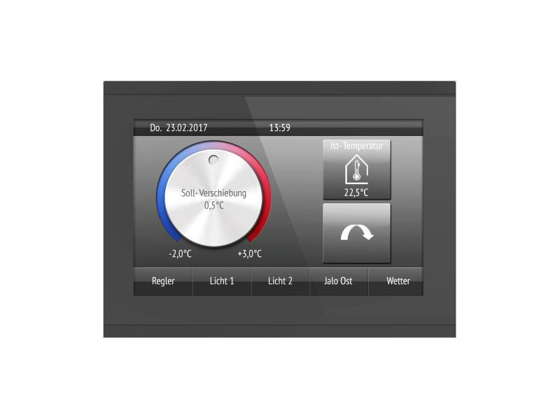 ELSNER 70481 Corlo Touch KNX 5in- display touch KNX nero/nero