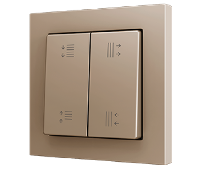 ZENNIO ZS552PB4C ZS55. Double Soft push button for 4 binary inputs