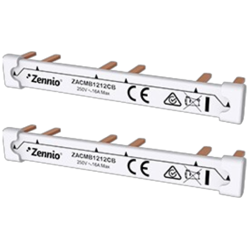 ZENNIO ZACMB8CB Comb busbar for MAXinBOX 8 - Up and down comb