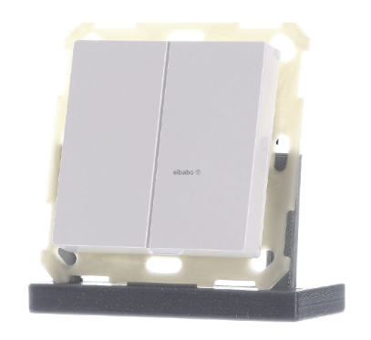 MDT BE-TAL55B2.01 EIB, KNX, Push Button Lite 55 2 volte, Basic, Neutro, Finitura bianca lucida BE-TAL55B2.01