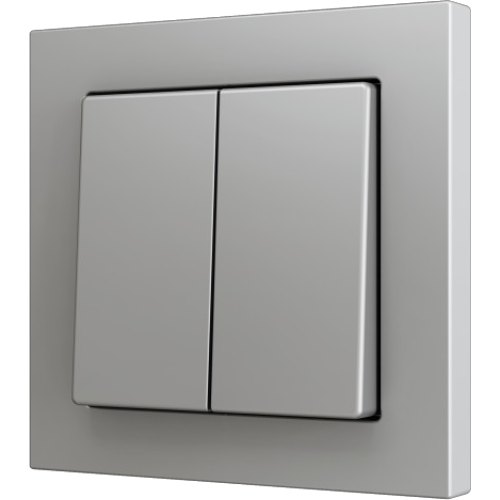 ZENNIO ZS552PB2S ZS55. Double Soft push button for 2 binary inputs