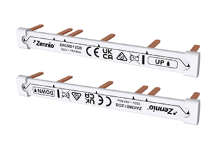 ZENNIO ZACMB24CB Comb busbar for MAXinBOX 24 - Up and down comb