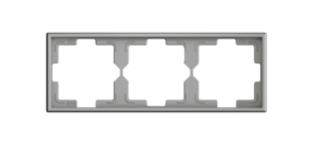 ZENNIO ZS70FM3S ZS70. 3-gang Frame - Silver