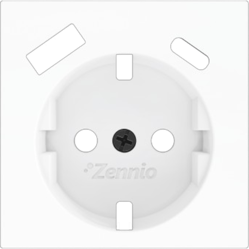 ZENNIO ZS55CSC2USMW ZS55. Schuko socket cover with USB C and A 55x55 m