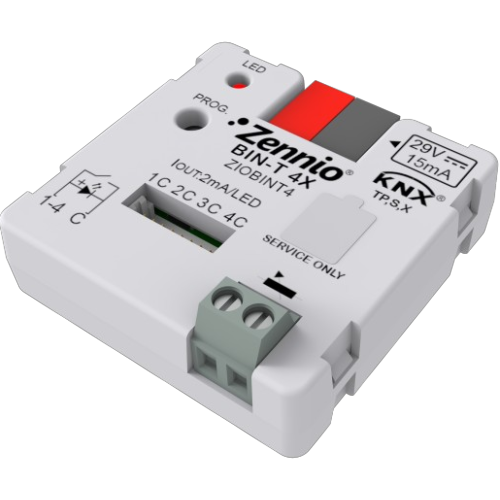 ZENNIO ZIOBINT4 BINT6 key interface, 4IN+T