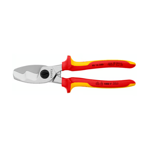 KNIPEX 95 16 200 Cable cutter with double edge