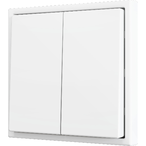 ZENNIO ZS702PB2MW ZS70. Double Soft push button for 2 binary inputs