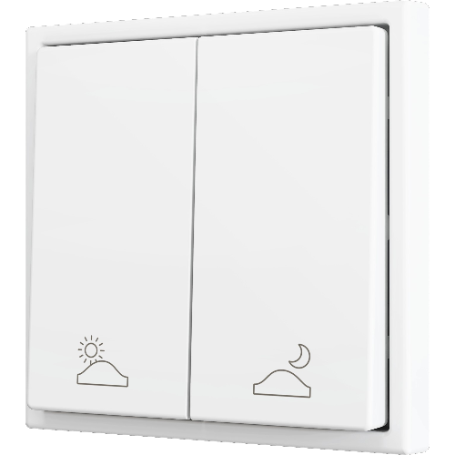 ZENNIO ZS702PB2MWC ZS70. Double Soft push button for 2 binary inputs