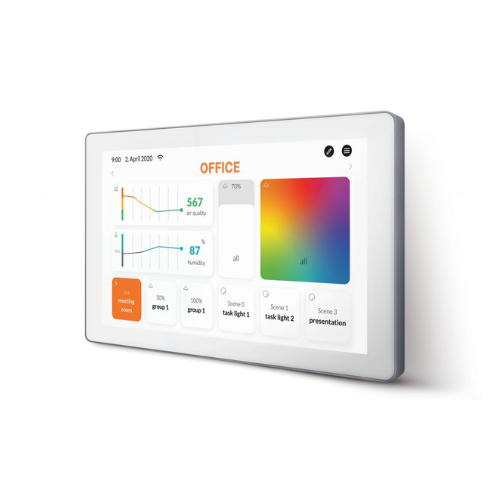 LUNATONE 86456840-P-W touch Display and controller for 64 DALI addresses