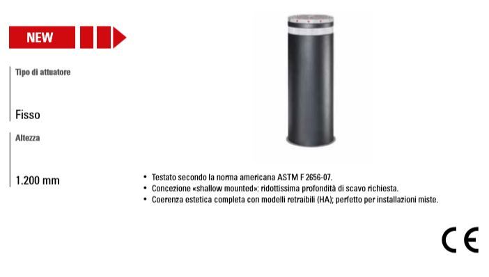 FAAC 116371 PAINTED J355 F M50/ H1,200 Fixed Safety Bollard