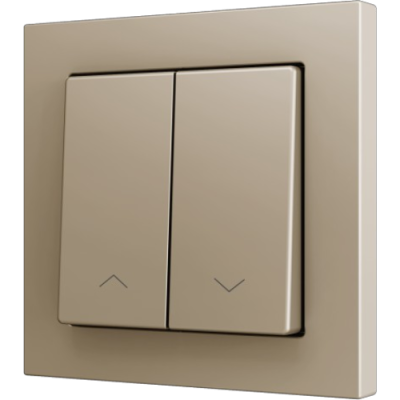 ZENNIO ZS552PB2SHC ZS55. Double Soft push button for 2 binary inputs