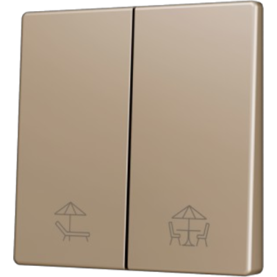 ZENNIO ZS55CSOFT22CC ZS55. Cover for Double KNX Soft push button 55x55