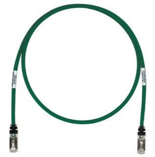 PANDUIT STP6X1.5MGR Copper Patch Cord- Cat 6A- Green S/FTP Cable- 1.5 meters