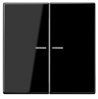 JUNG A10921STRFSW Pulsante KNX RF, 2 canali, nero