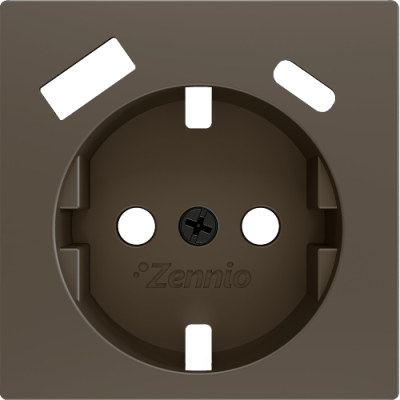 ZENNIO ZS55CSC2USM ZS55. Schuko socket cover with USB C and A 55x55 m