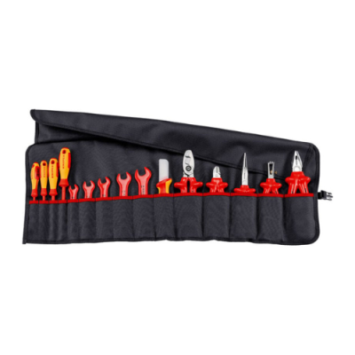 KNIPEX 98 99 13 Assortment in a 15 pcs roll-up bag