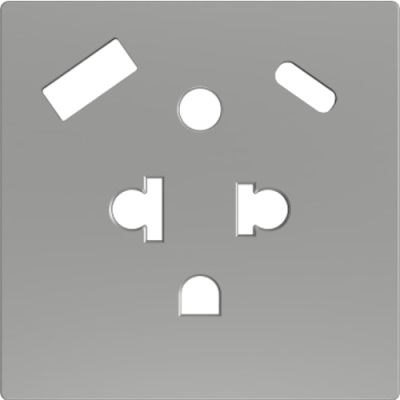 ZENNIO ZS55CEUA2USS ZS55. Euro-American socket cover with USB C and A