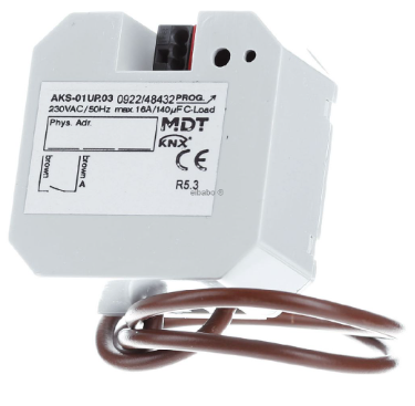 MDT AKS-01UP.03 Attuatore di commutazione, 1 via da incasso, 16 A, 230 V AC AKS-01UP.03