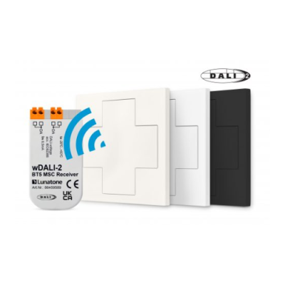LUNATONE 86459545-W16+R set wDALI-2 receiver and configurable 4 button swi