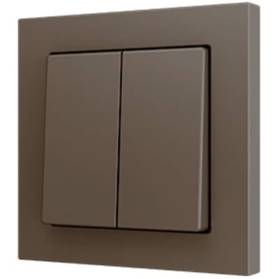 ZENNIO ZS552PB2MC ZS55. Double Soft push button for 2 binary inputs