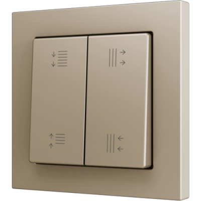 ZENNIO ZS552PB4CC ZS55. Double Soft push button for 4 binary inputs