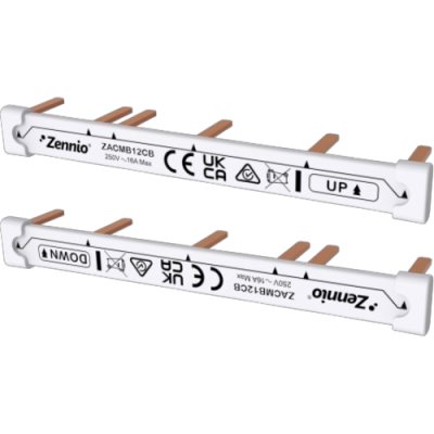 ZENNIO ZACMB12CB Comb busbar for MAXinBOX 12 - Up and down comb