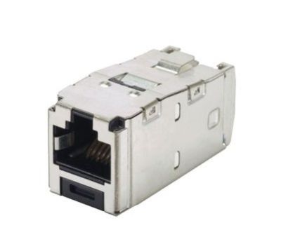 PANDUIT CJS5E88TGY Mini-Com Module- Cat 5e- Shielded- 8 pos 8 wire- U