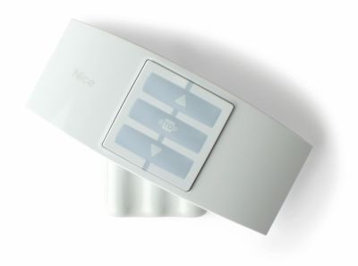 NICE WAX Desktop stand, white plastic+Ice Blue 
