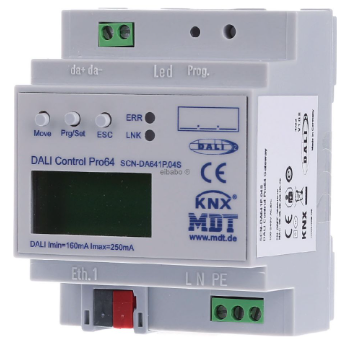 MDT SCN-DA641P.04S DaliControl IP Gateway PRO64 DALI-2.4TE,REG - Lighting system interface for SCN-DA641P bus system