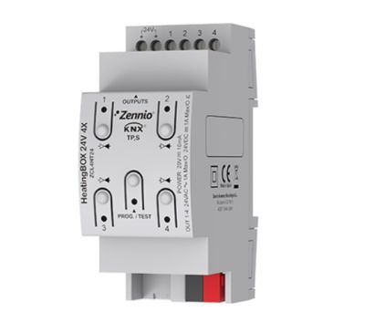 ZENNIO ZCL-4HT24 HeatingBOX 24V 4X - Attuatore di riscaldamento per un massimo di 4 uscite 24 VAC/DC
