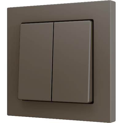 ZENNIO ZS552PB2M ZS55. Double Soft push button for 2 binary inputs